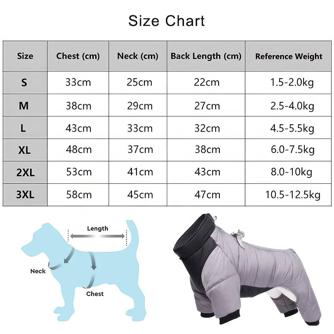 Windproof & Waterproof Full Body Warm Dog Coat